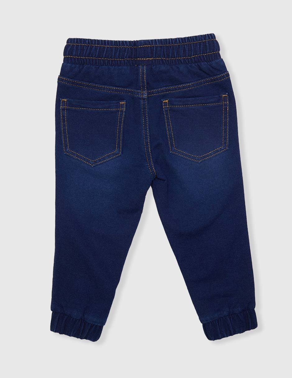 Jeans jogger straight lavado medio para niño 2