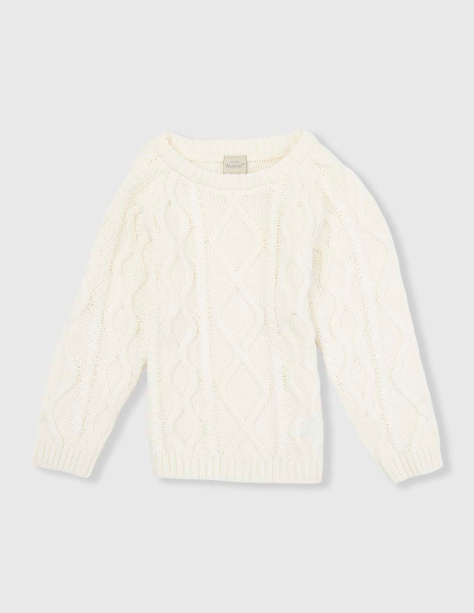 Suéter trenzado para bebé unisex