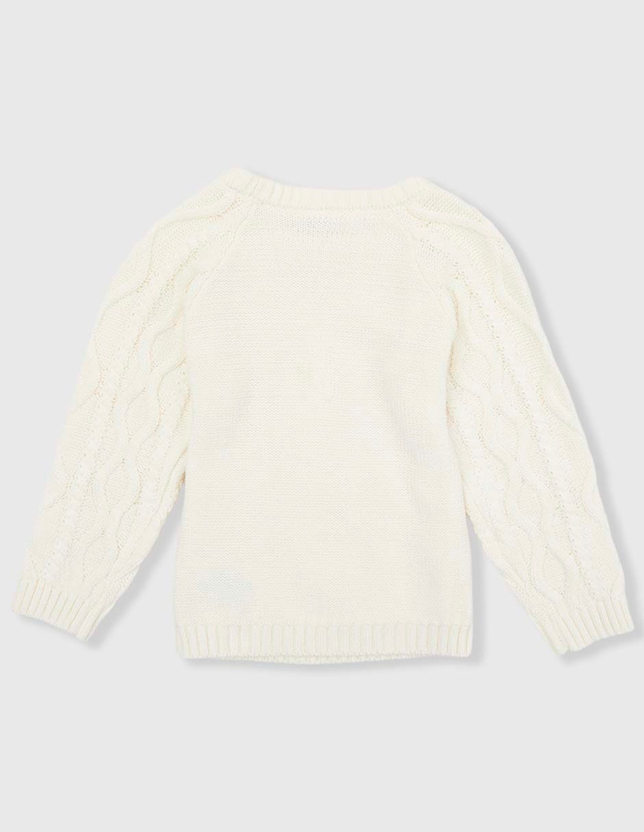 Suéter trenzado para bebé unisex 2