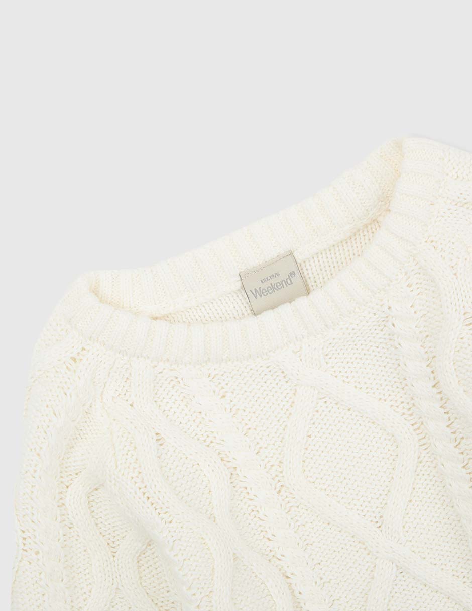Suéter trenzado para bebé unisex 3