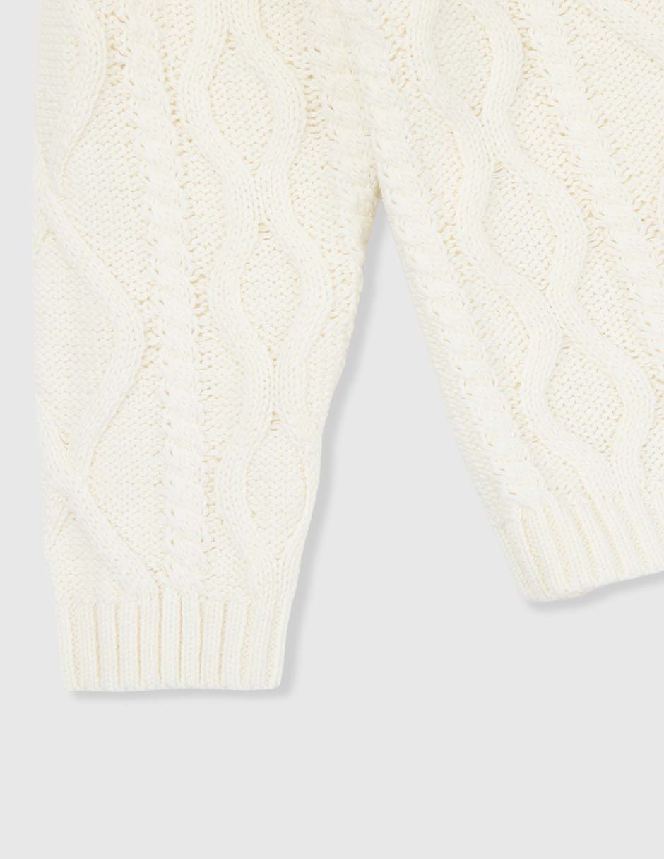 Suéter trenzado para bebé unisex 4