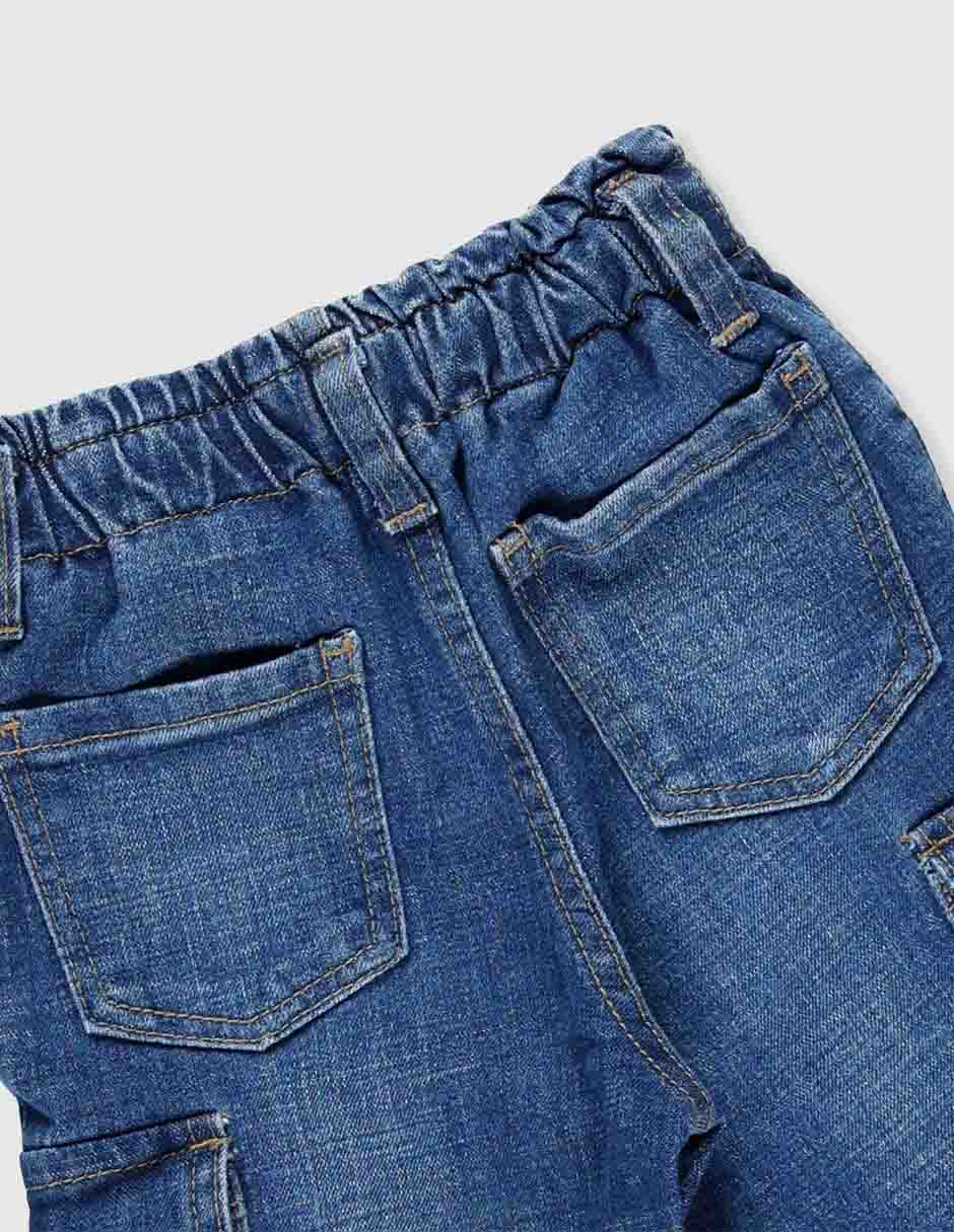 Jeans cargo straight para niño 4