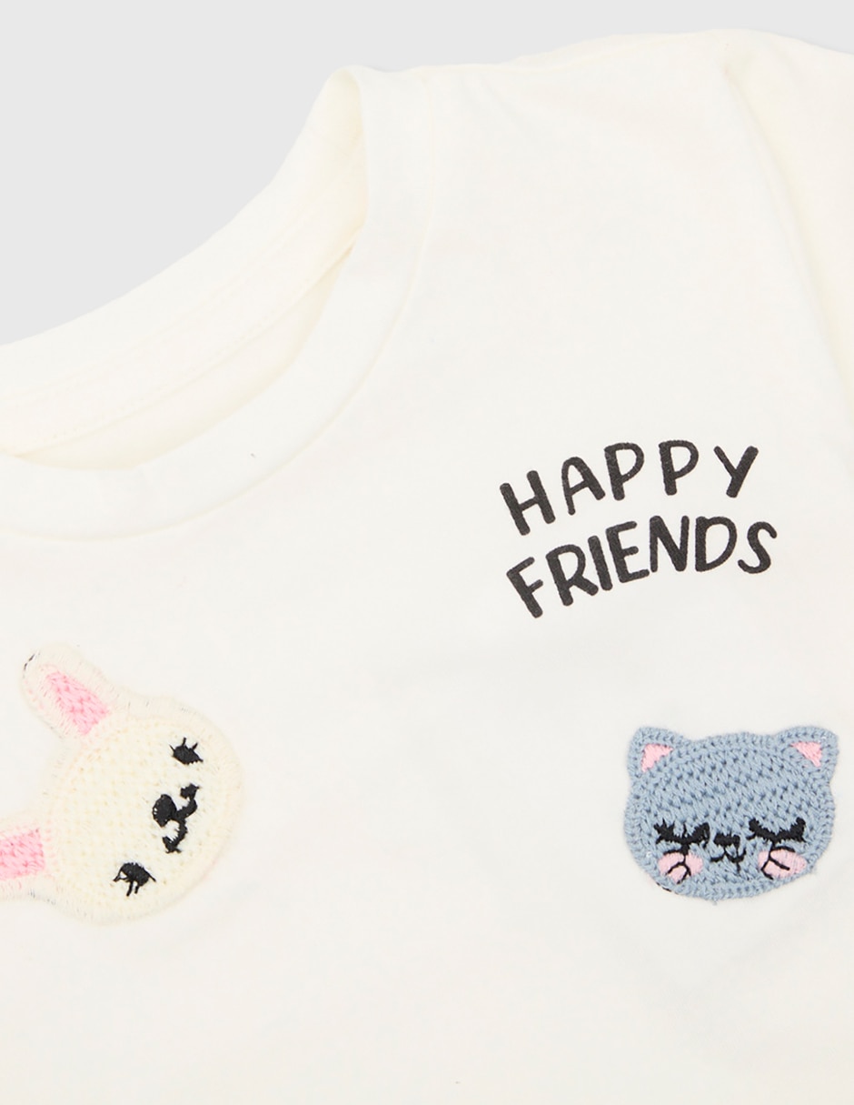 Playera manga corta para bebé niña 3
