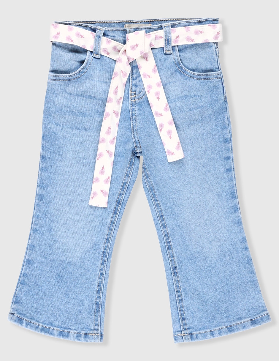 Jeans relaxed flare lavado stone wash para niña Jeans relaxed flare lavado stone wash para niña