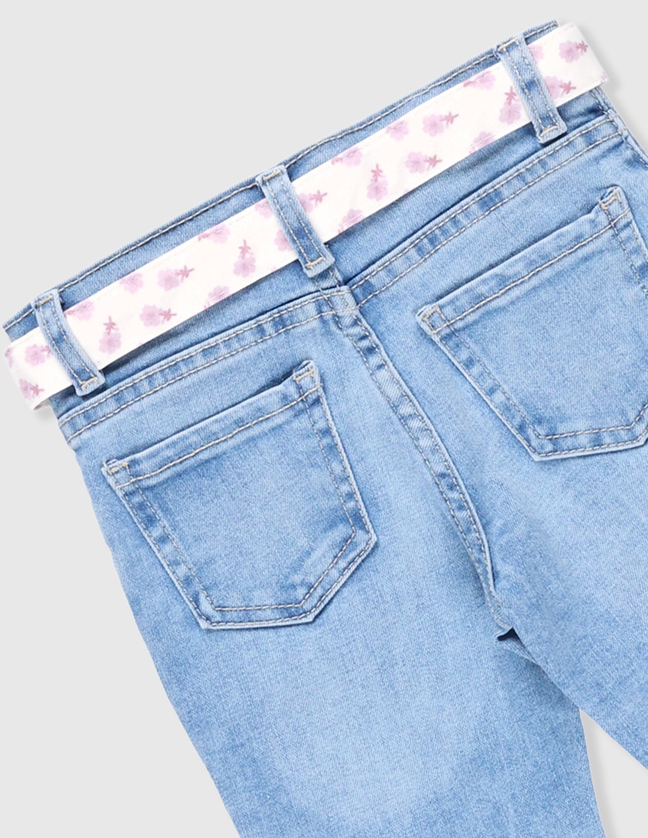 Jeans flare lavado stone wash para niña 3