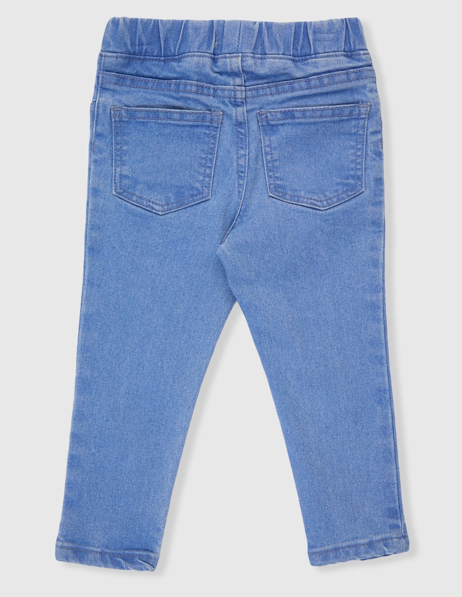 Jeans skinny lavado claro para niña 2