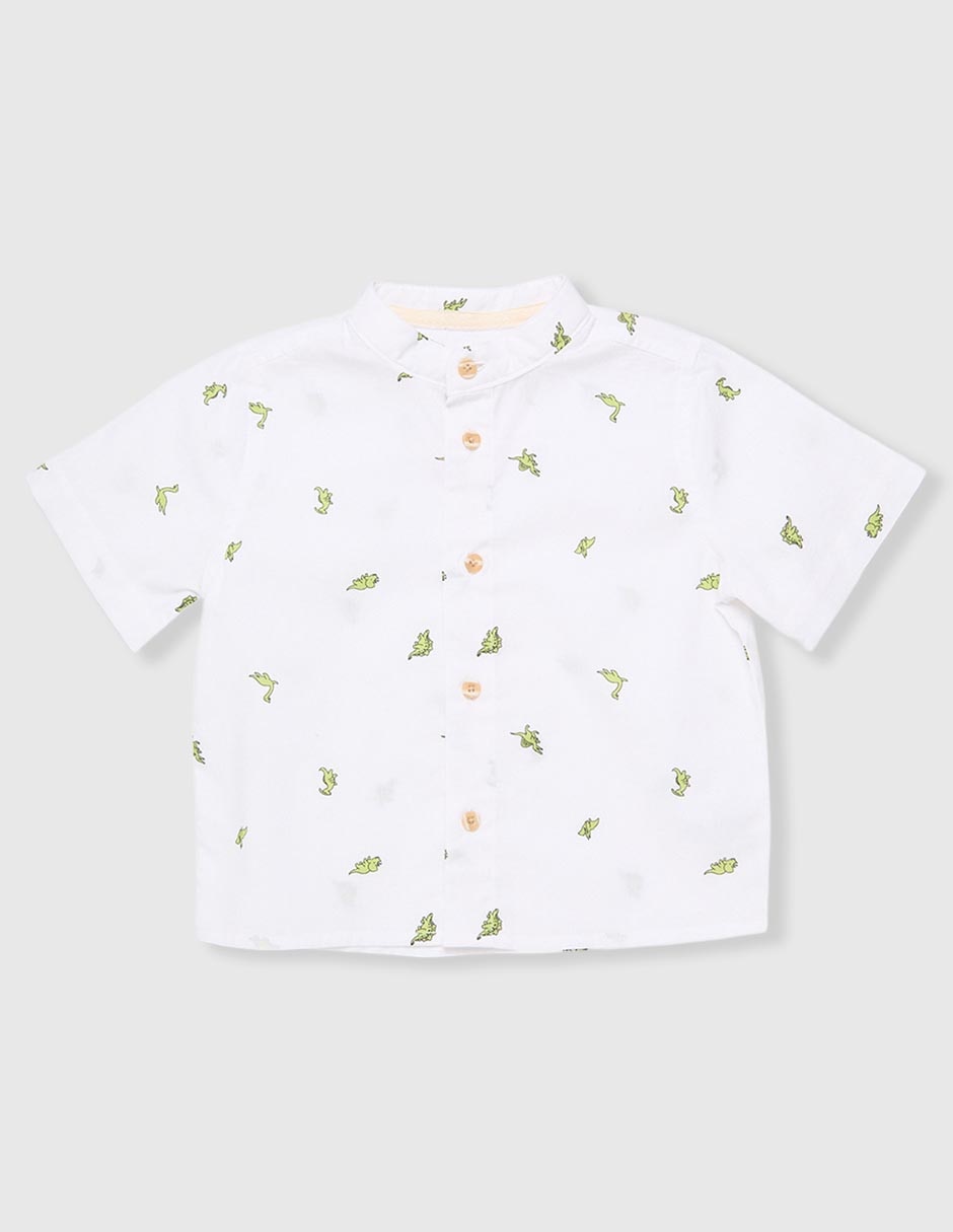 Camisa casual de algodón manga corta para niño Camisa casual de algodón manga corta para niño