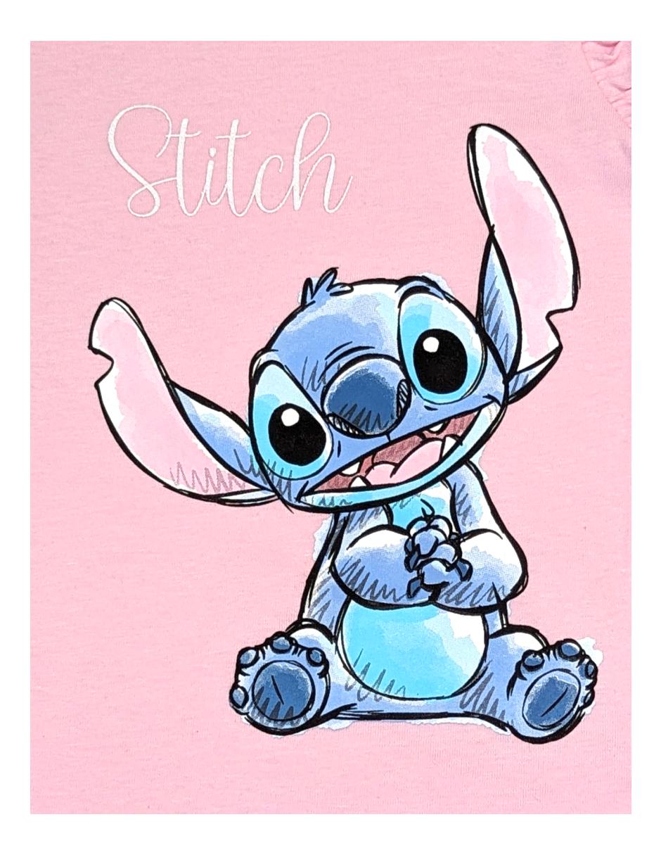 Playera Stitch manga corta para niña 3