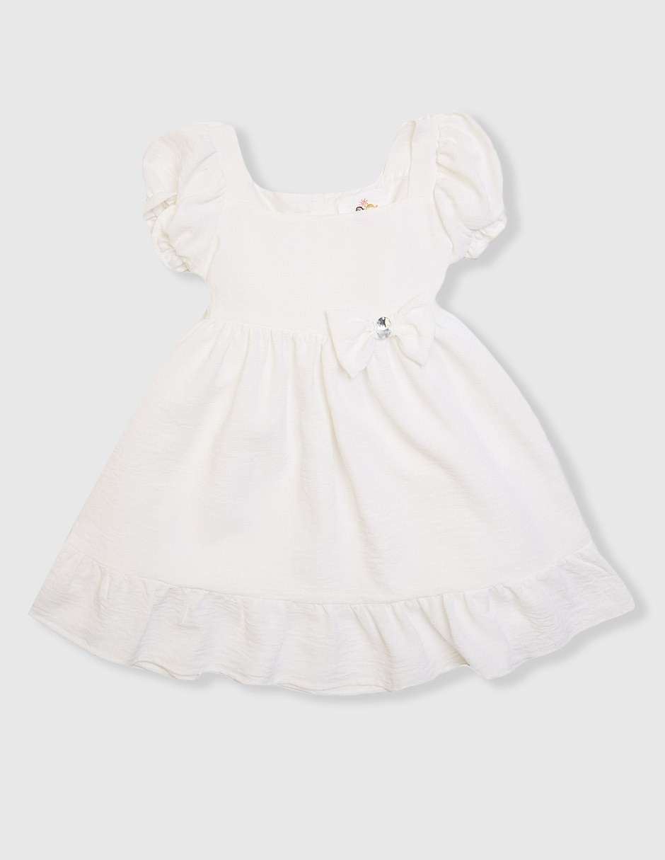 Vestido manga globo para niña Vestido manga globo para niña