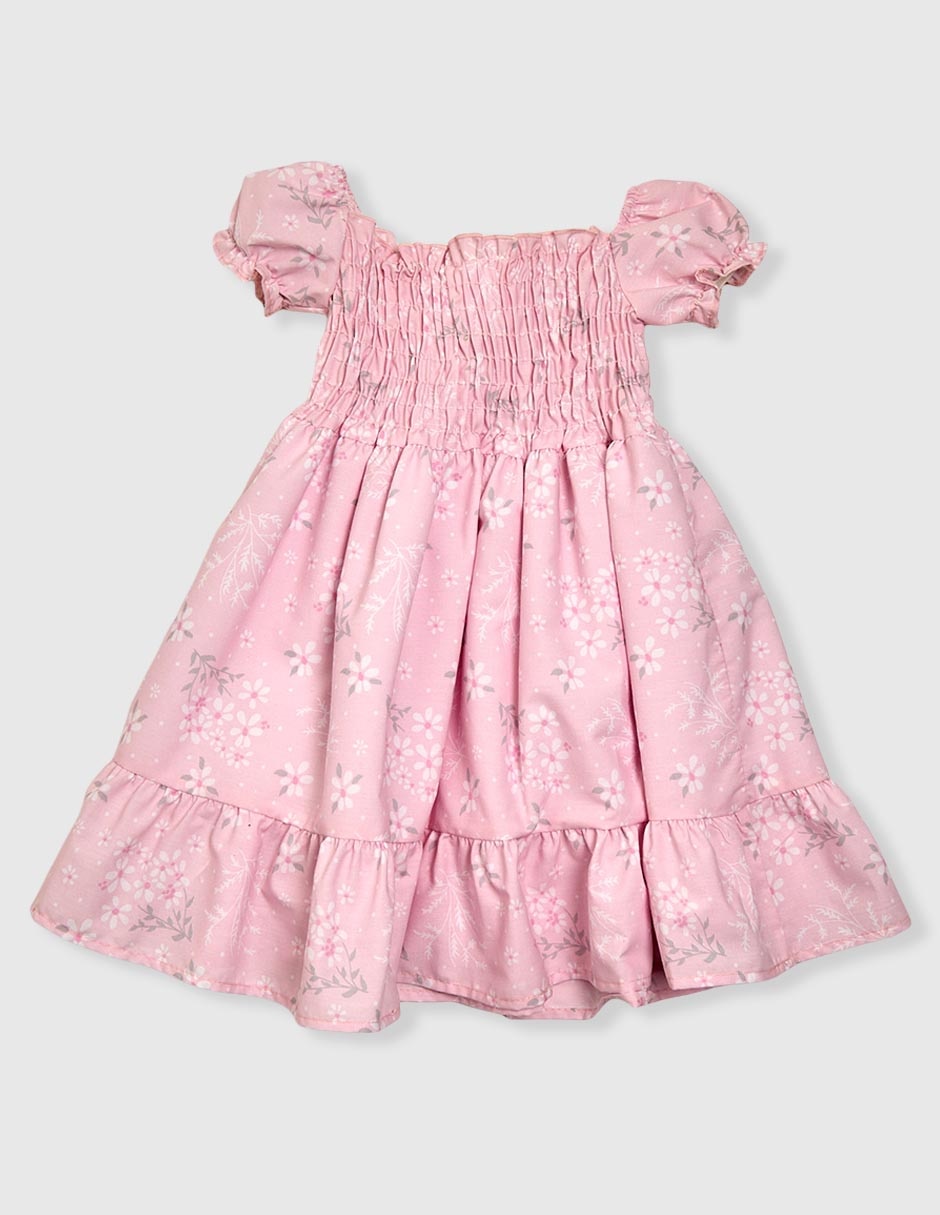 Vestido manga globo para niña 2