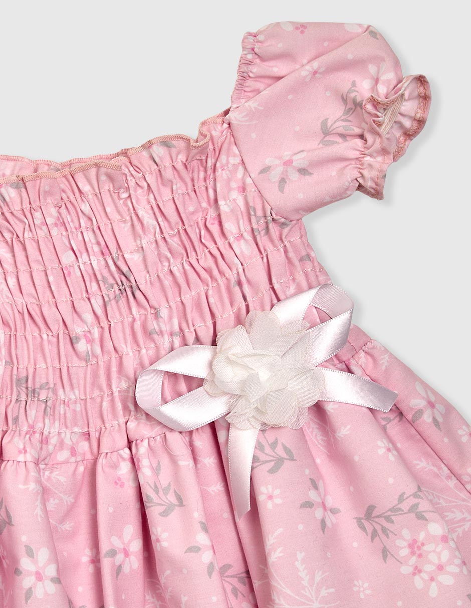 Vestido manga globo para niña 3