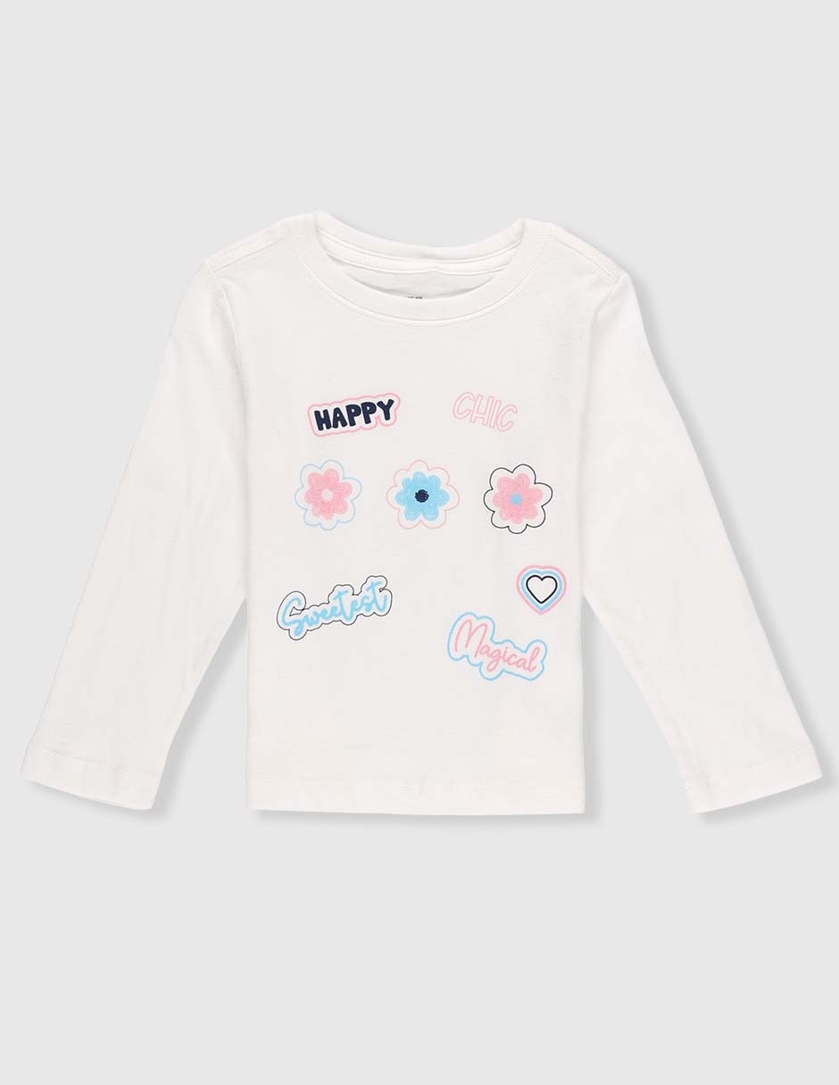 Playera manga larga para niña Playera manga larga para niña