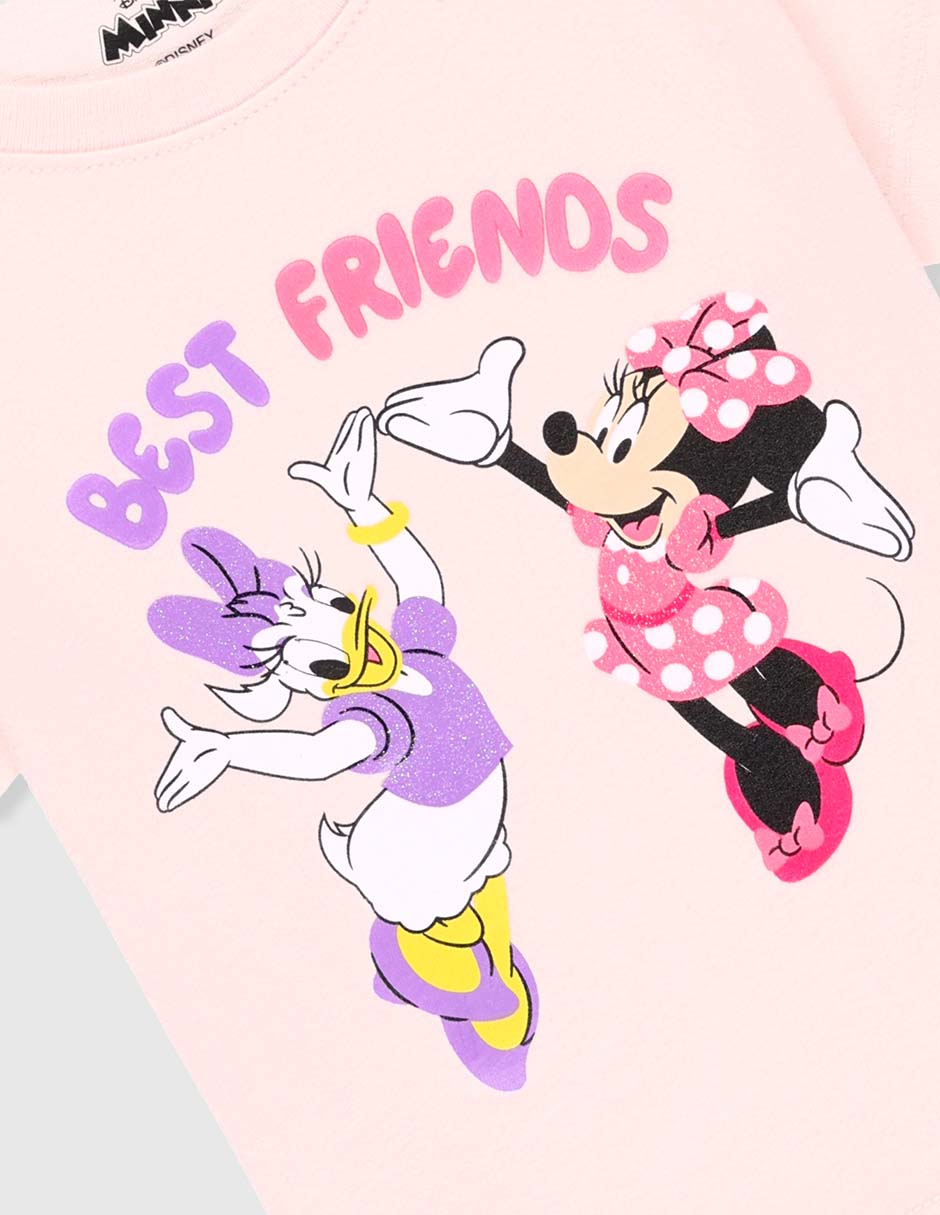 Playera Minnie & Daisy manga corta para niña 4