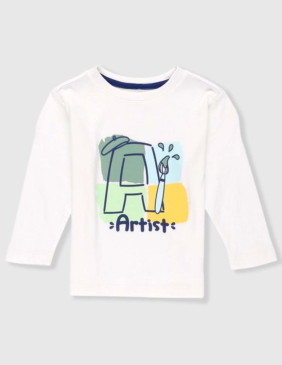 Playera manga larga para niño Playera manga larga para niño
