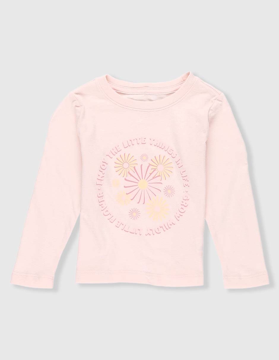 Playera manga larga para bebé niña Playera manga larga para bebé niña