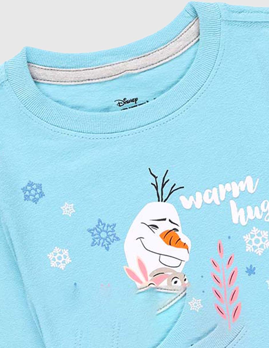 Playera Olaf manga corta para niña 3