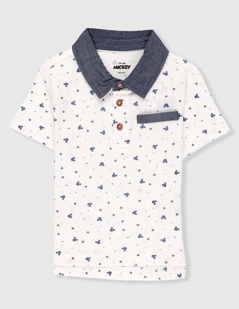 Playera tipo polo Mickey Mouse para niño Playera tipo polo Mickey Mouse para niño