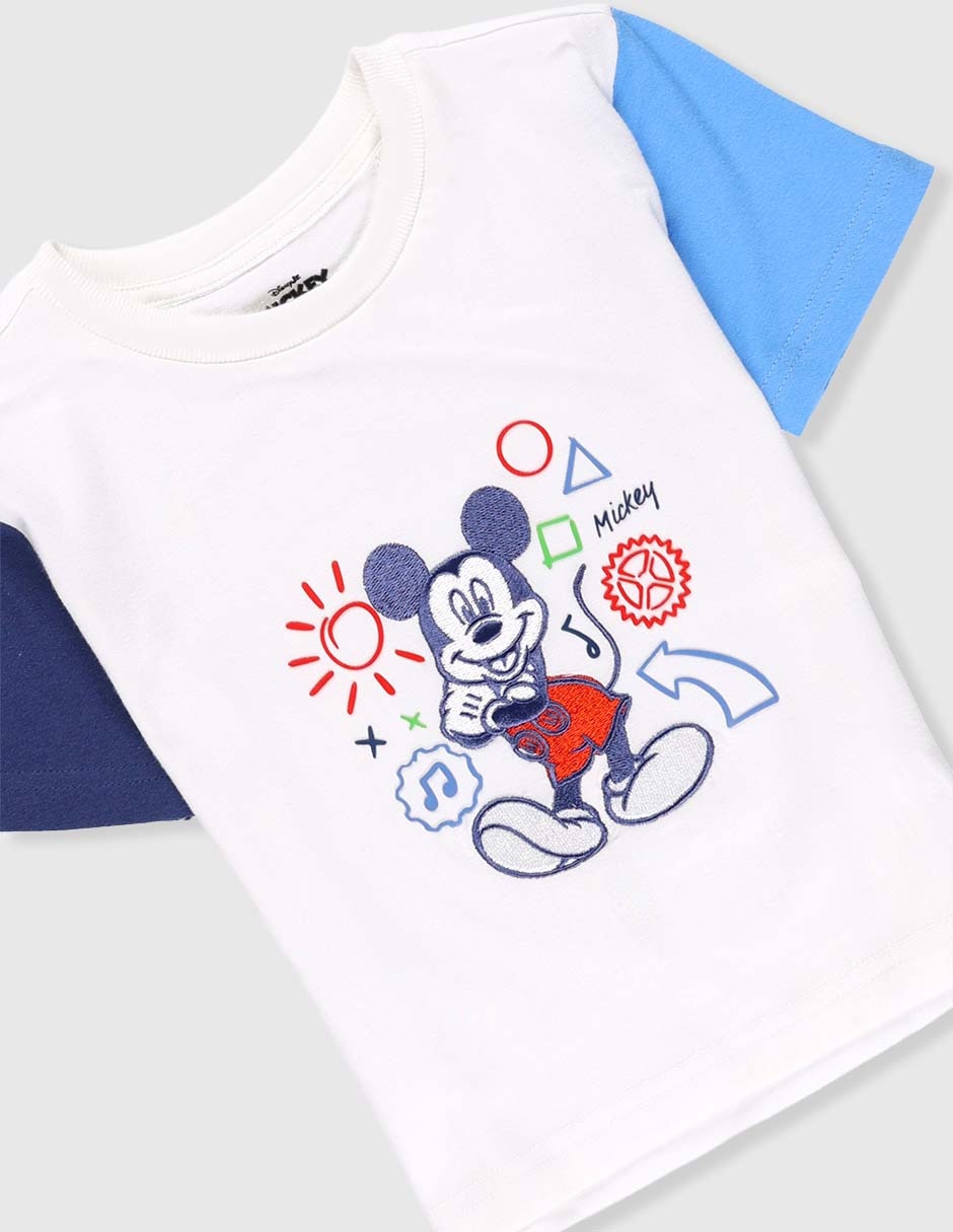 Playera Mickey Mouse manga corta para bebé niño 3