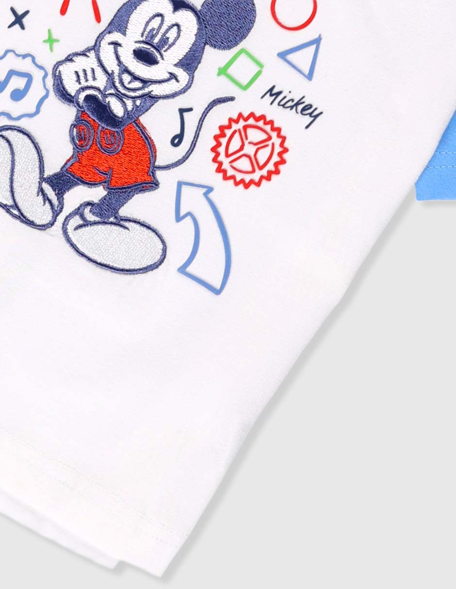 Playera Mickey Mouse manga corta para bebé niño 4
