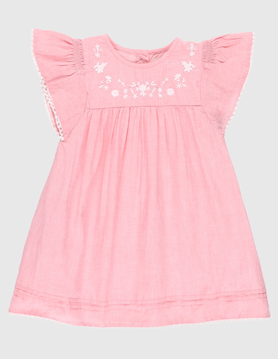 Vestido manga cap para bebé niña Vestido manga cap para bebé niña