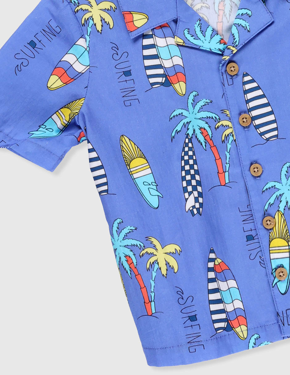 Camisa para playa manga corta para niño 3