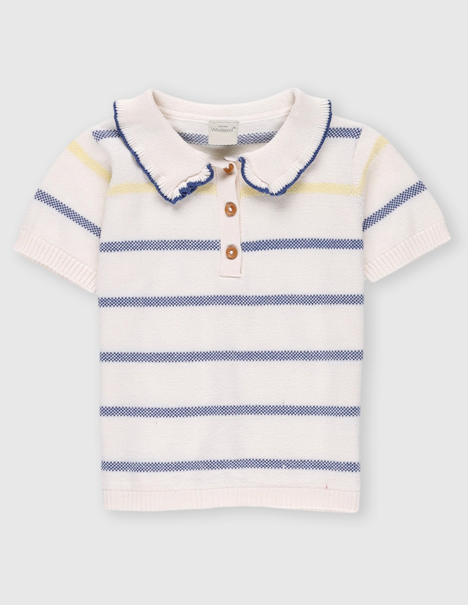 Playera tipo polo de algodón para niño Playera tipo polo de algodón para niño