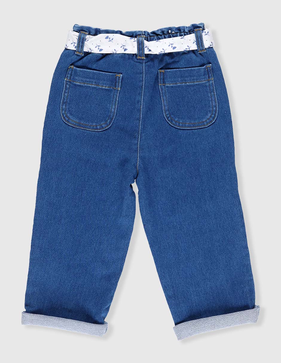Jeans baggy lavado medio para niña 2