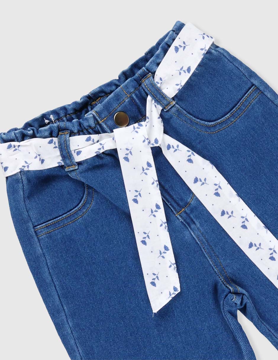Jeans baggy lavado medio para niña 3