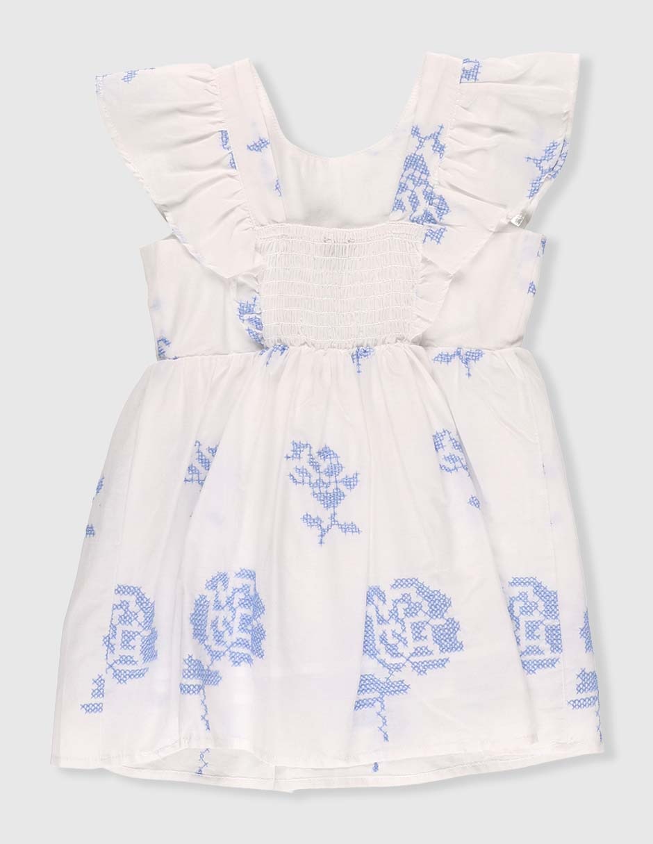 Vestido manga volantes para bebé niña 2