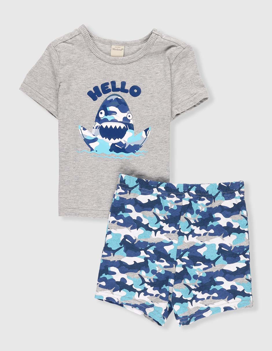 PIJAMA W, 1T (1 AÑO), GRIS CLARO JASPE