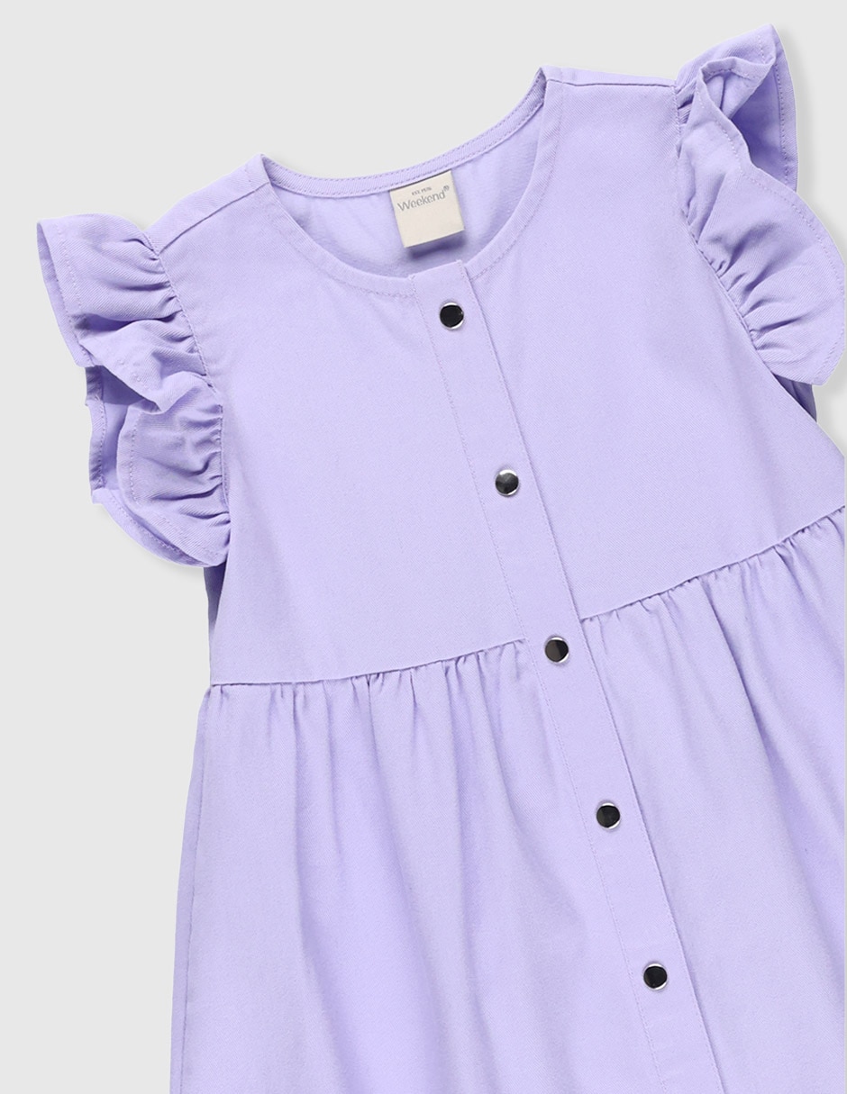 Vestido manga volantes para niña 3