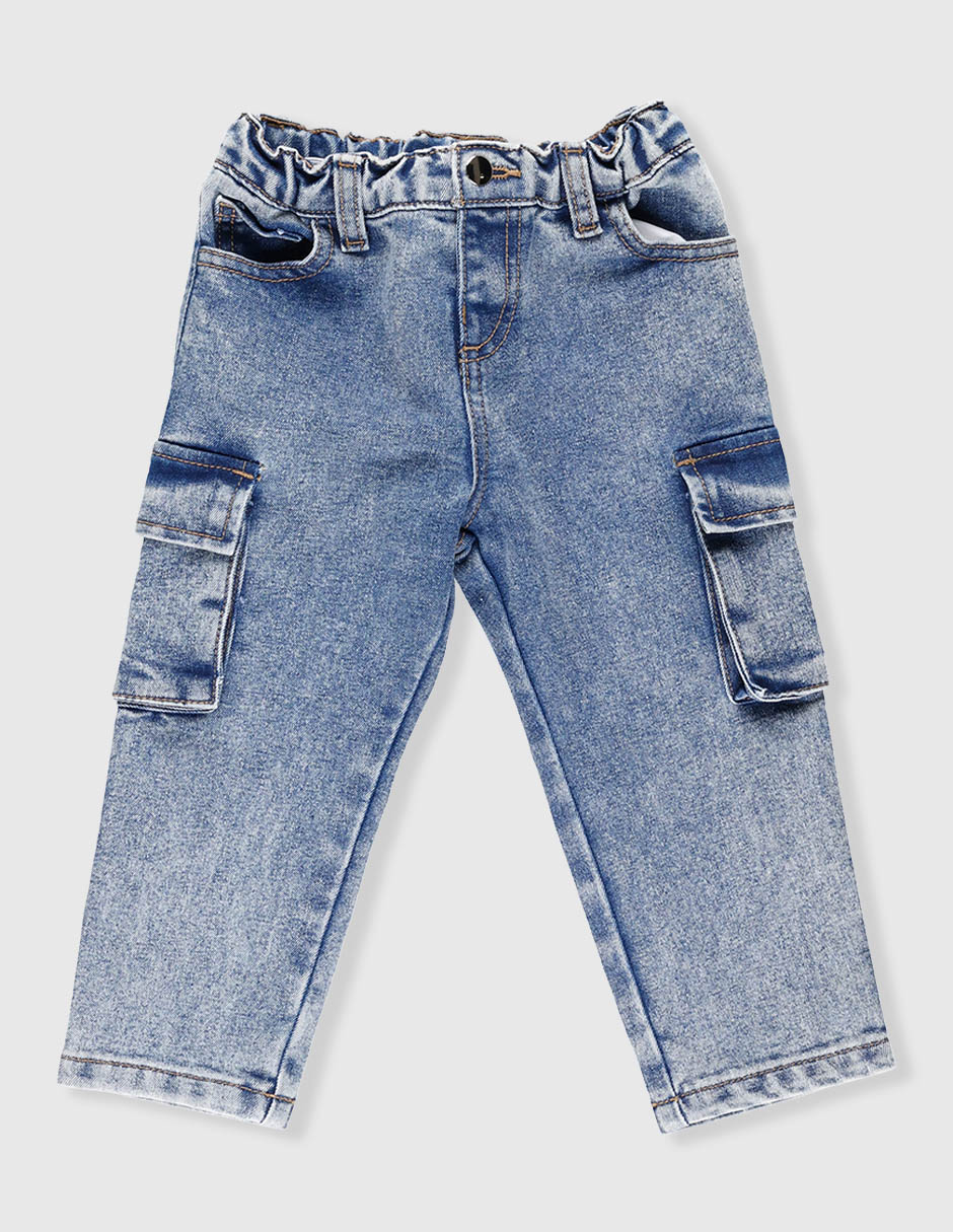 Jeans cargo baggy deslavado para niño Jeans cargo baggy deslavado para niño