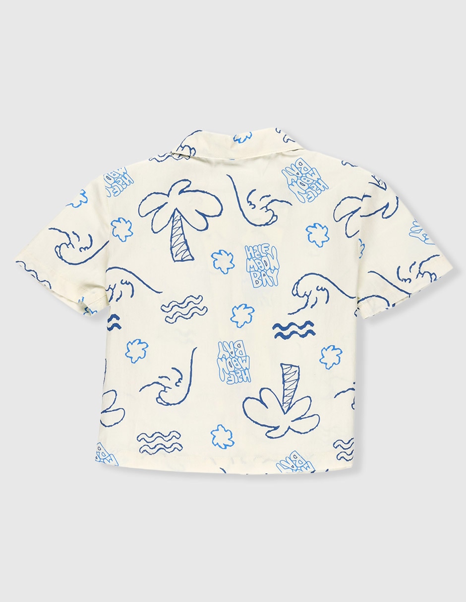 Camisa casual de algodón manga corta para bebé niño 2