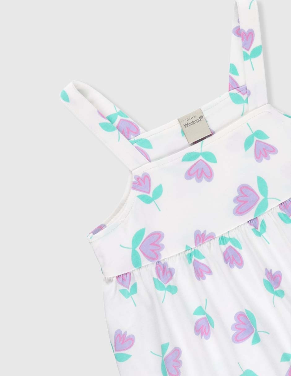 Vestido manga corta para niña 4