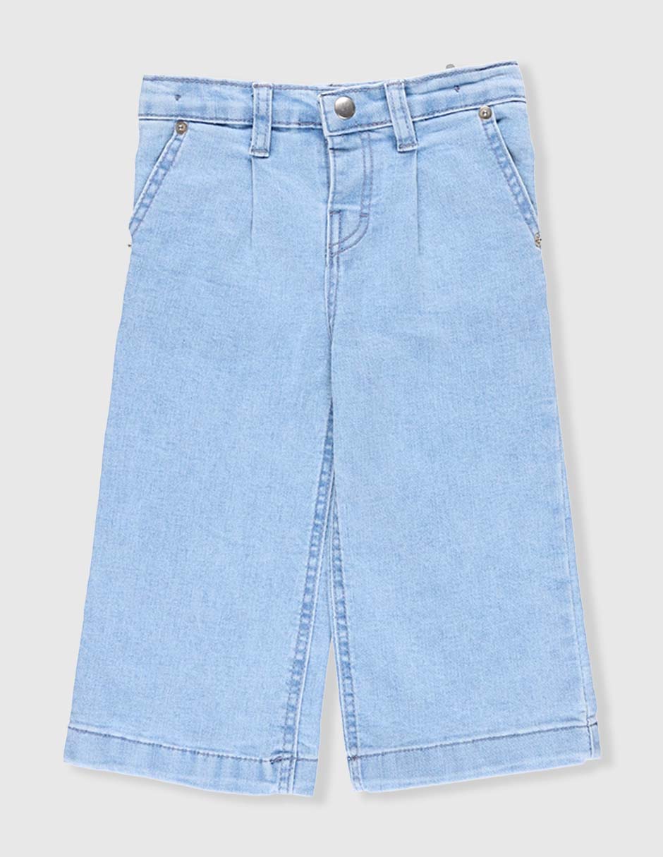 Jeans relaxed amplio lavado claro para niña Jeans relaxed amplio lavado claro para niña