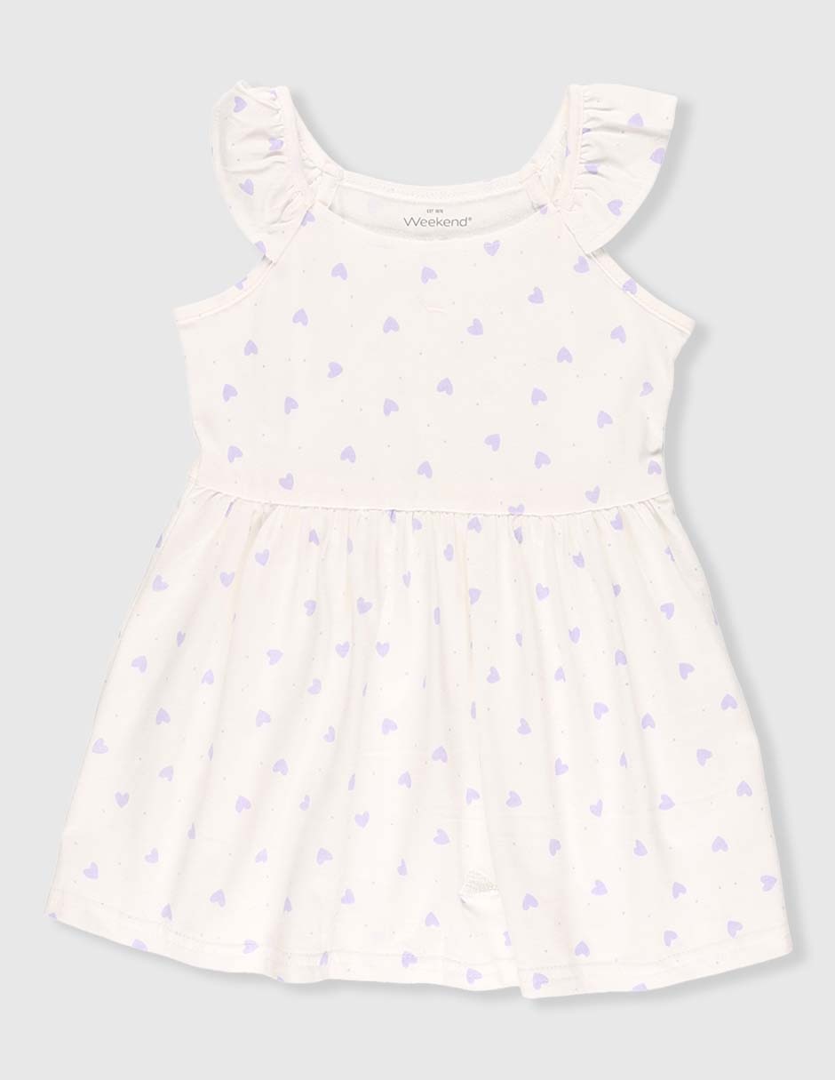 Vestido manga mariposa para niña 1