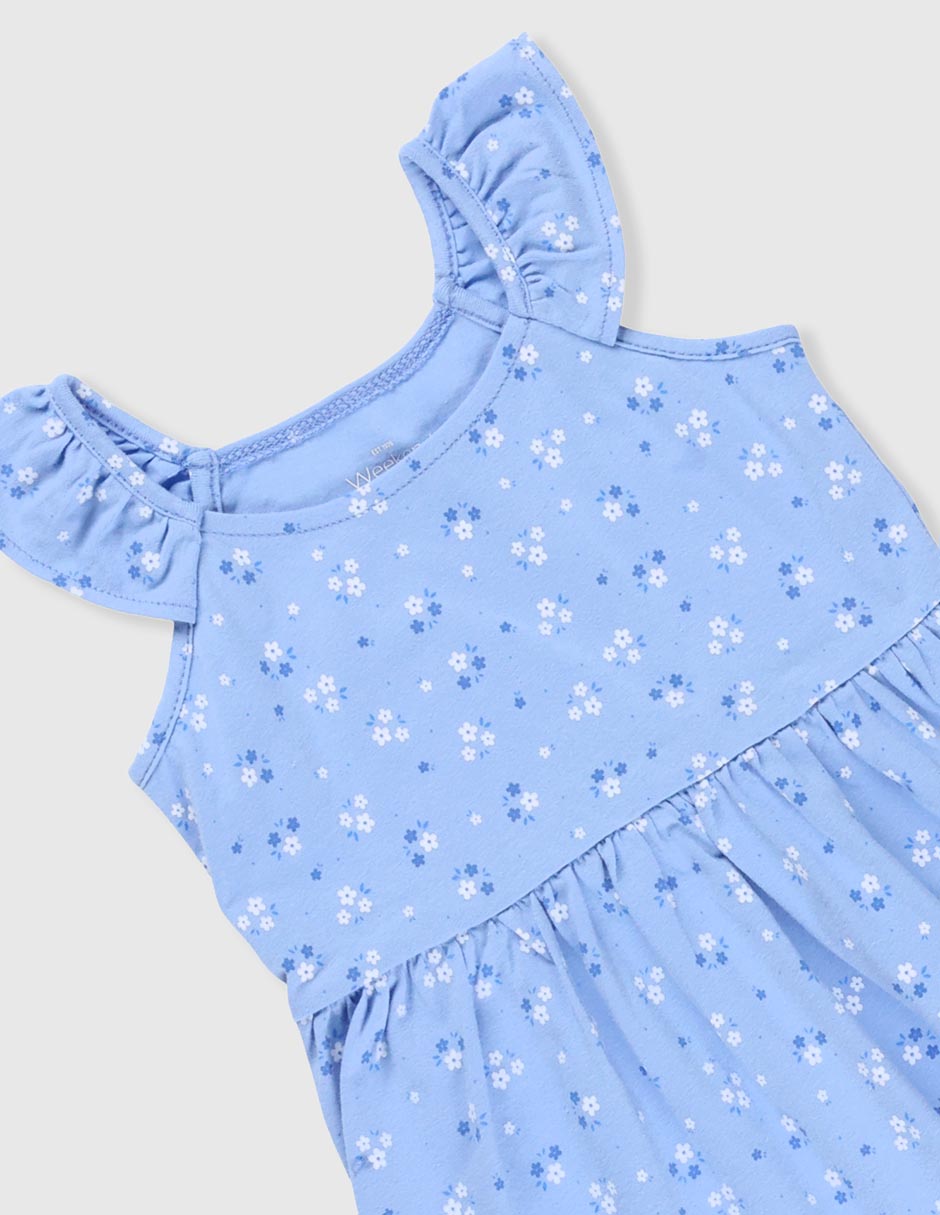 Vestido manga mariposa para niña 3