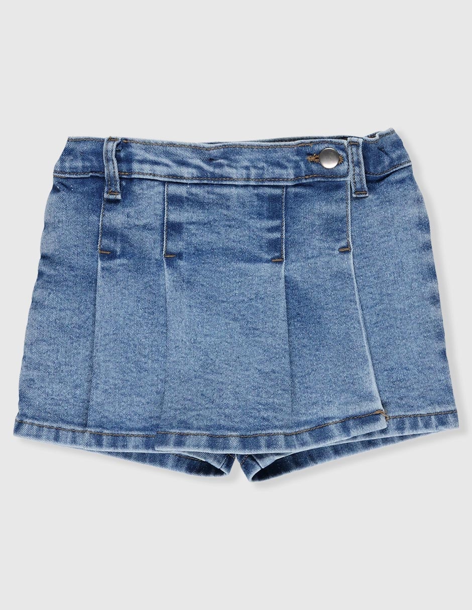Falda short de mezclilla para niña Falda short de mezclilla para niña