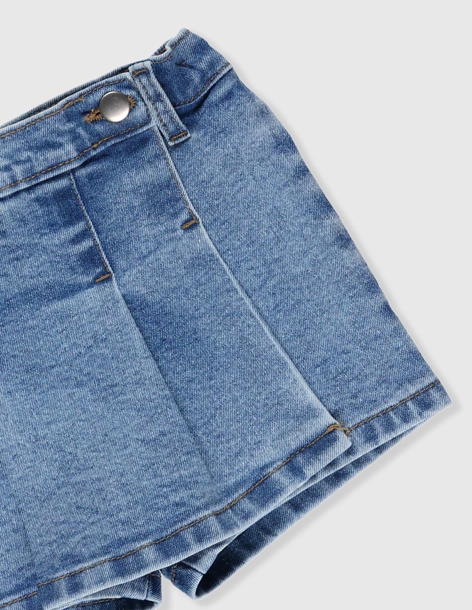 Falda short de mezclilla para niña 3