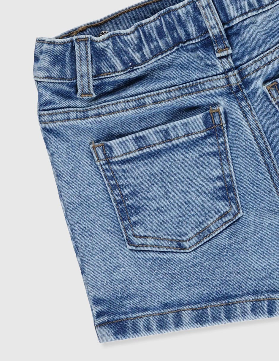 Falda short de mezclilla para niña 4
