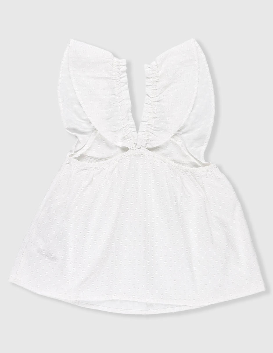Vestido manga mariposa para niña 2
