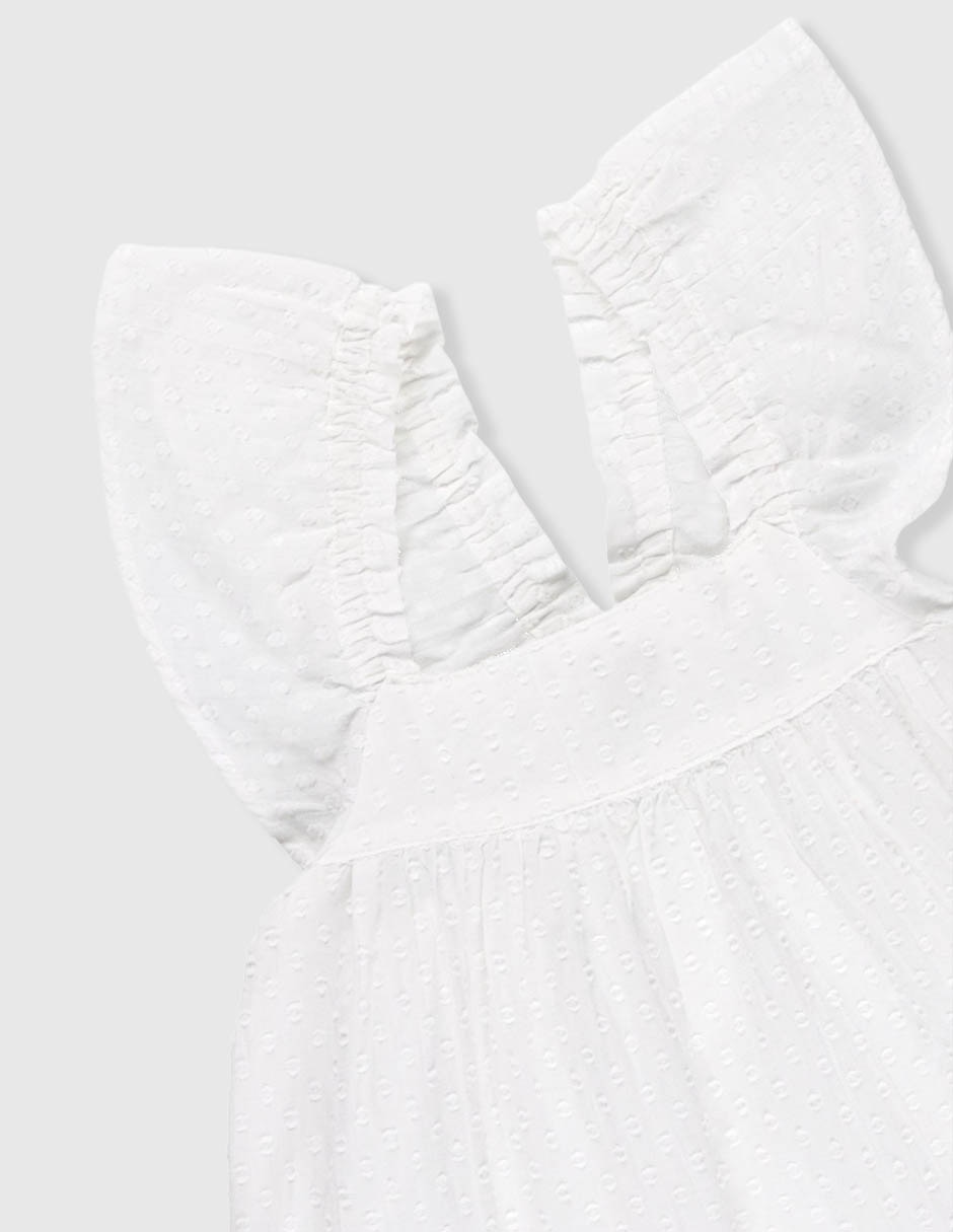 Vestido manga mariposa para niña 3