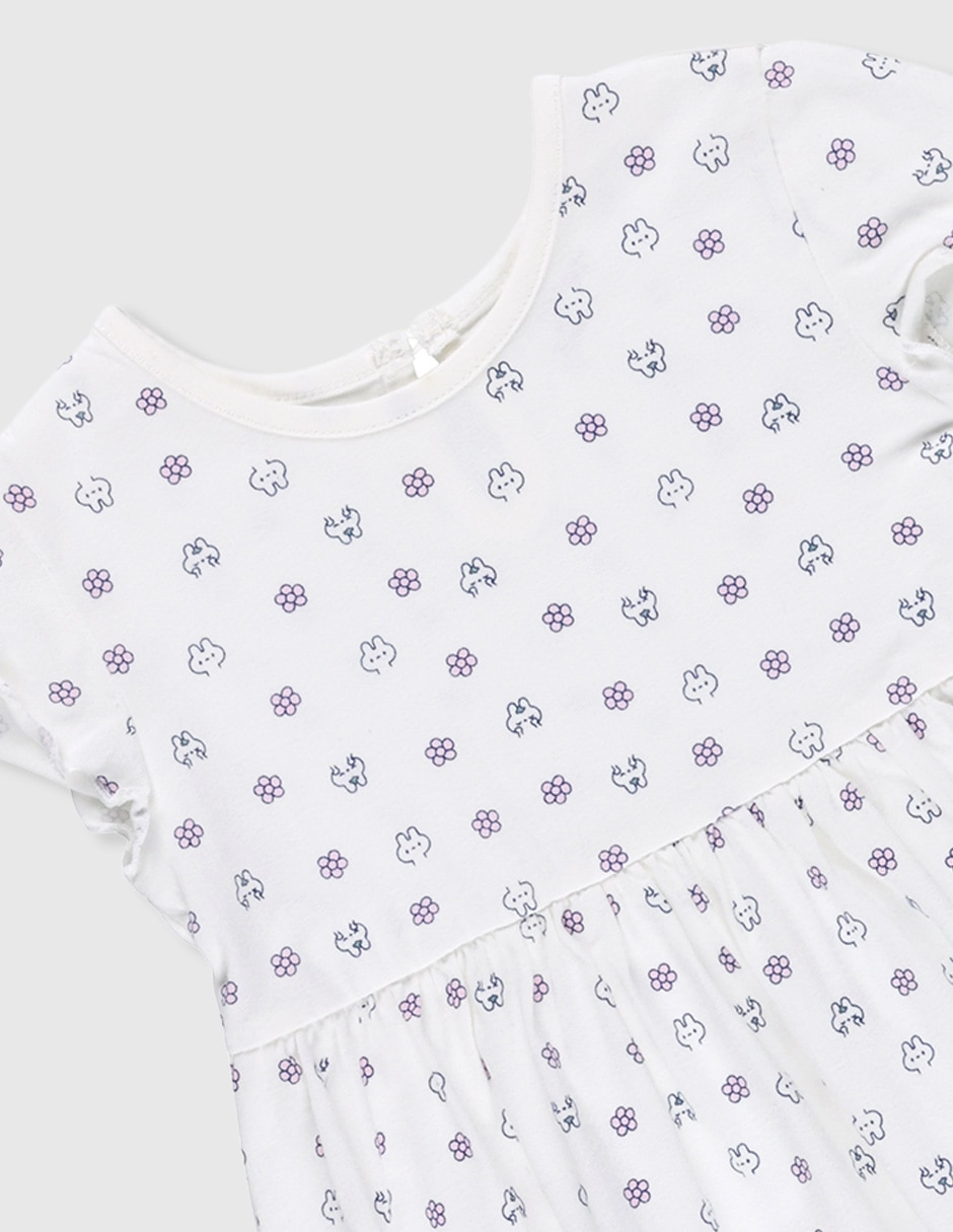 Vestido manga mariposa para niña 4