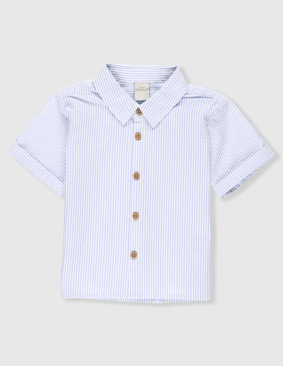 Camisa casual de algodón manga corta para niño Camisa casual de algodón manga corta para niño
