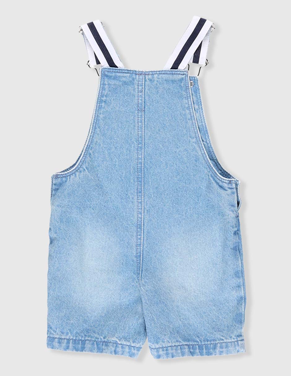 Overol short de mezclilla para niña 2