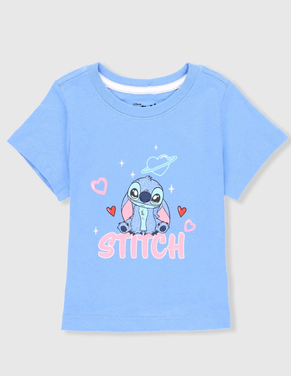 Playera Stitch manga corta para niña Playera Stitch manga corta para niña