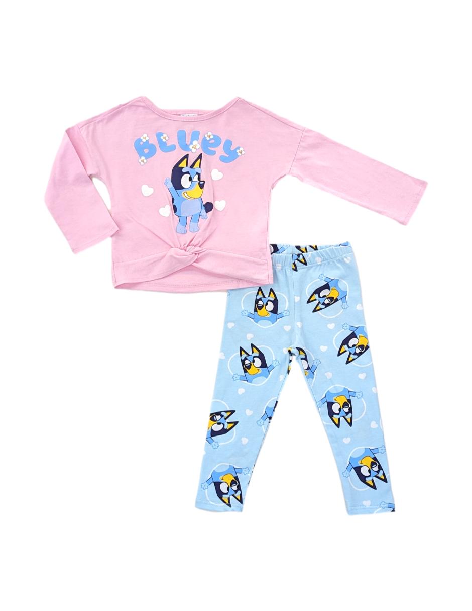 Conjunto Bluey y Bingo de algodón para niña 2 piezas Conjunto Bluey y Bingo de algodón para niña 2 piezas