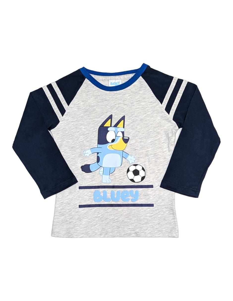 Playera Bluey Bluey y Bingo manga larga para niño Playera Bluey Bluey y Bingo manga larga para niño