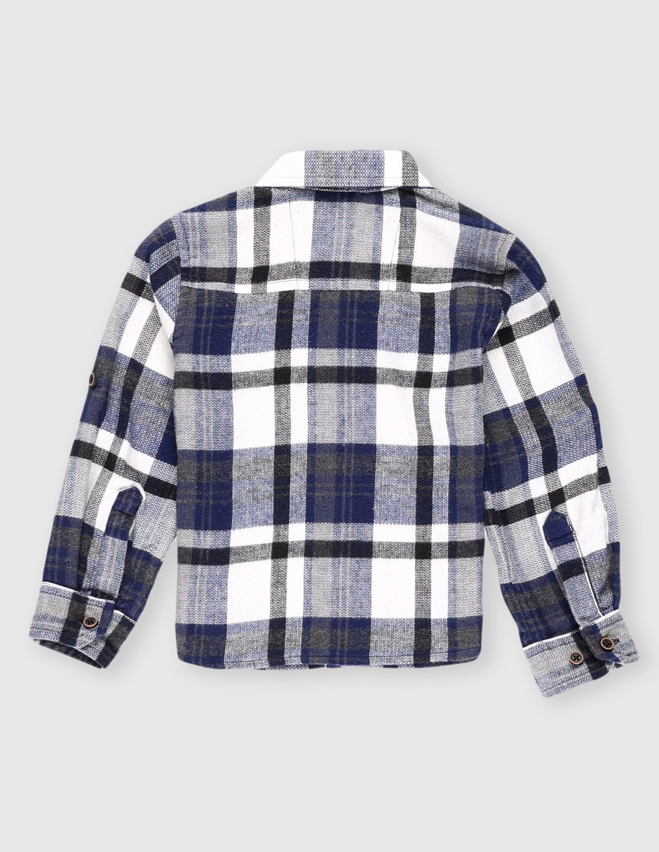 Camisa casual de algodón manga larga para niño 2
