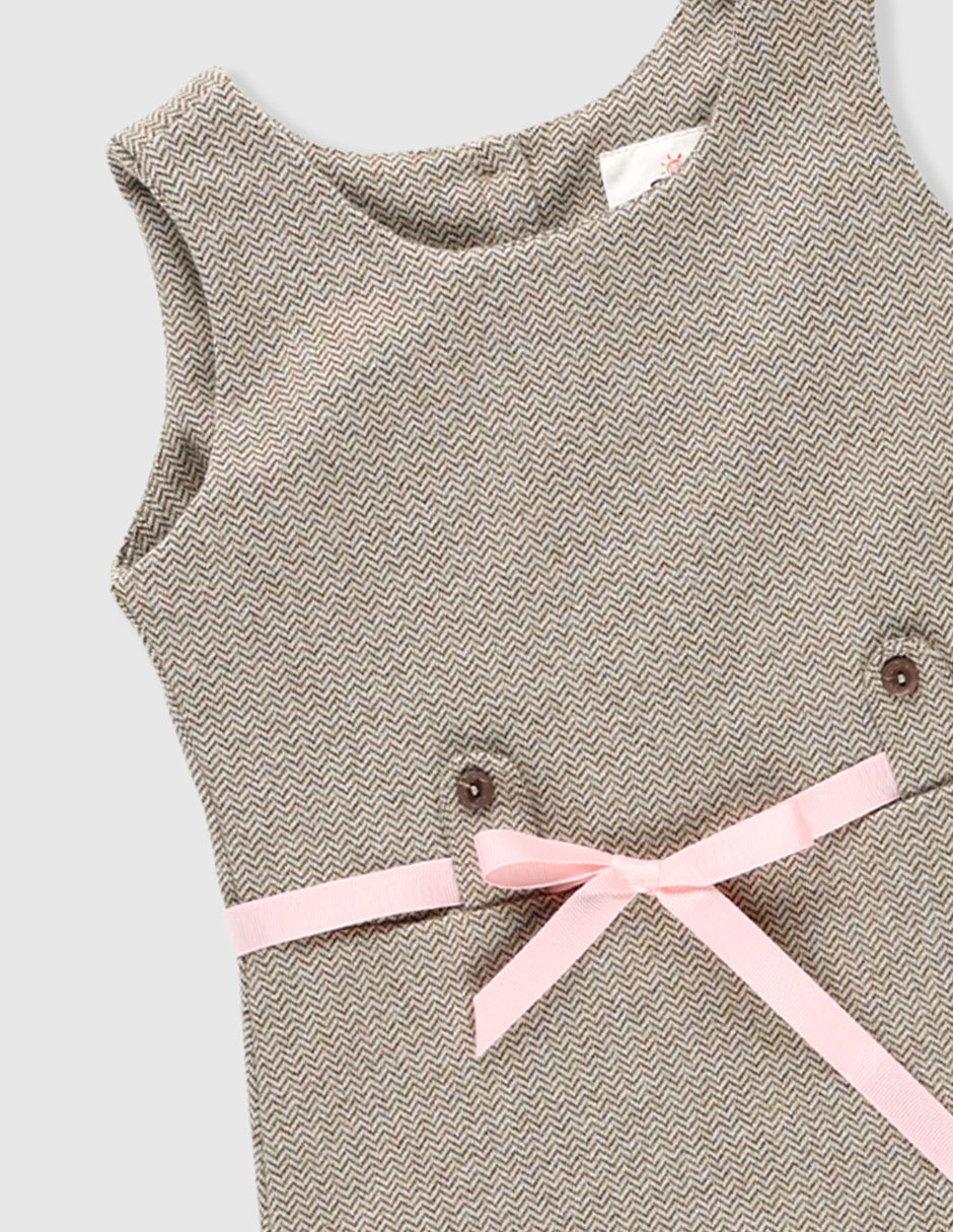 Conjunto vestido manga regular para niña 3